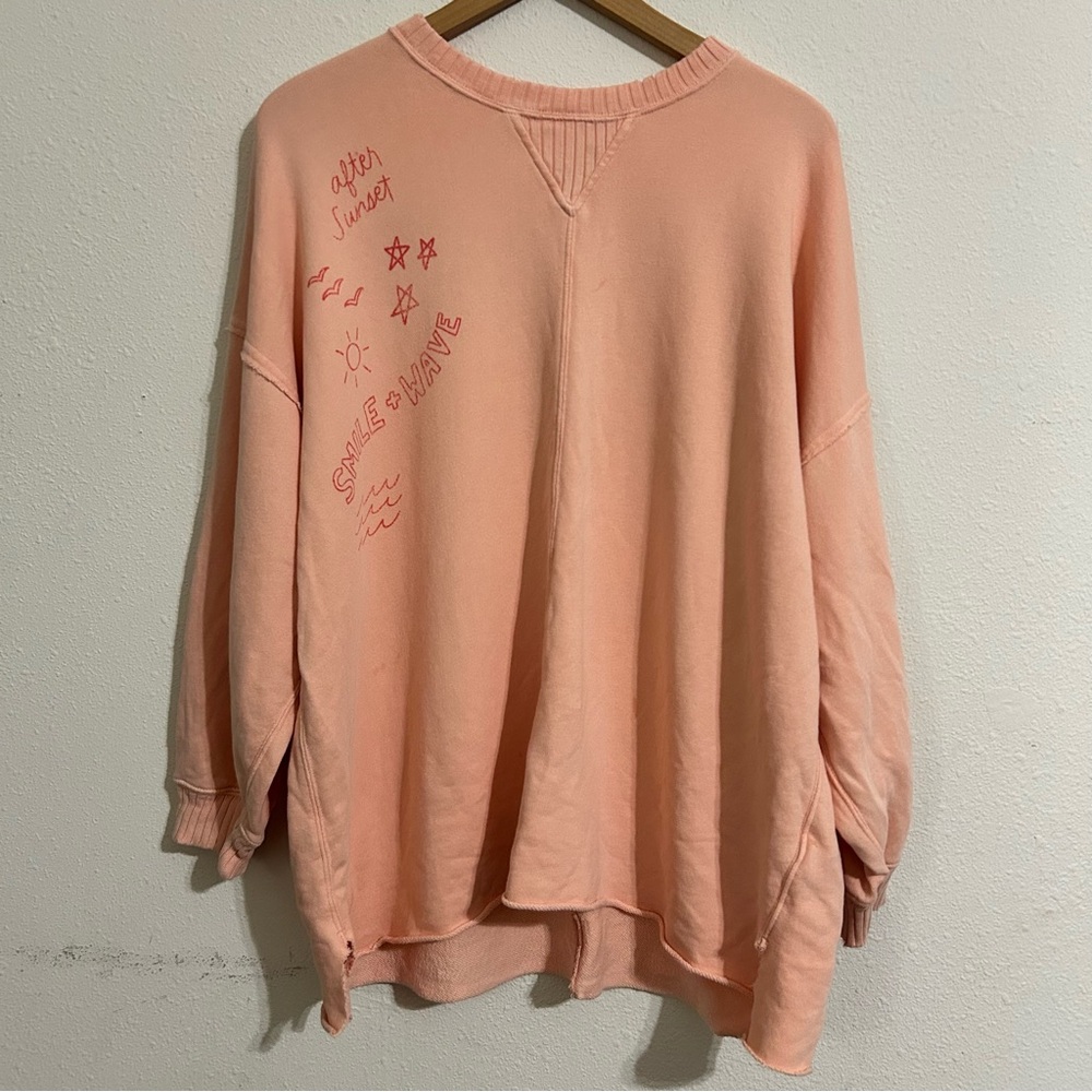Aerie Peach Graphic Sweatshirt Medium